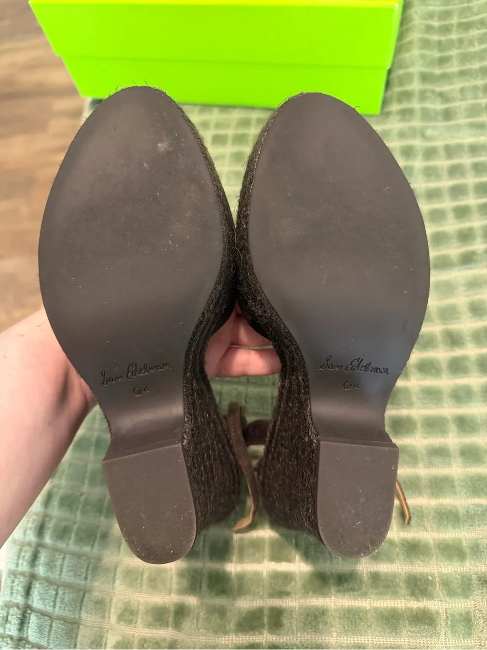 Sam Edelman Nati Chocolate Suede Espadrille Wedges